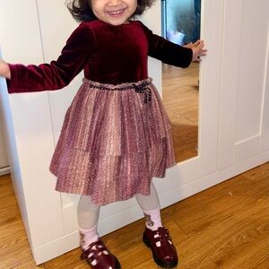 pastourelle by pippa & julie velvet shimmer holiday dress